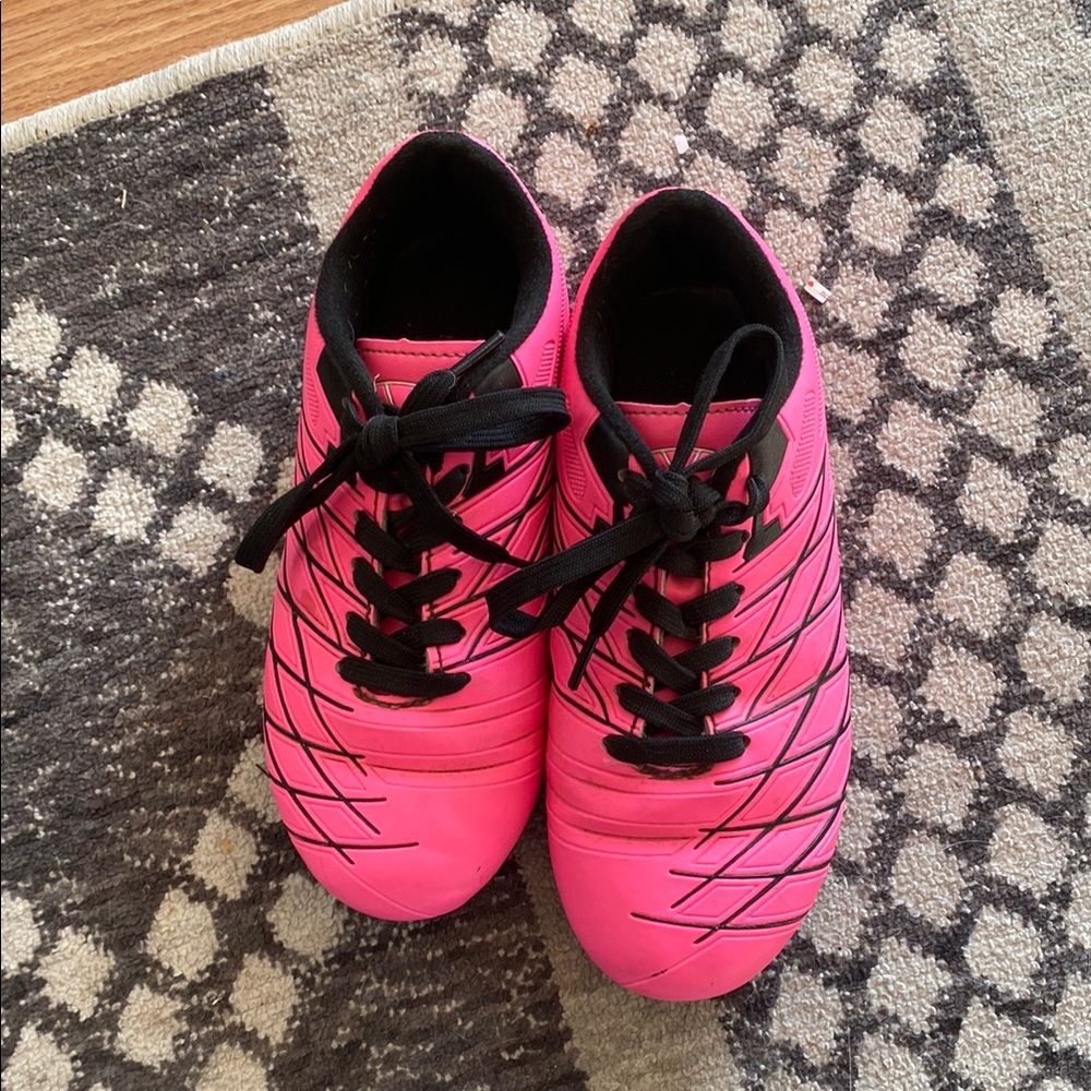 Vibrant Pink Soccer Cleats